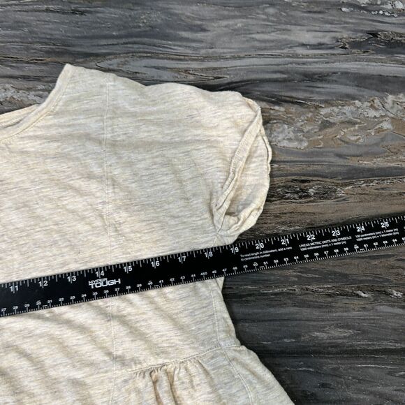 Madewell Women's Peplum Top Medium Boho Boxy Preppy Linen Breathable Lightweight - Picture 6 of 8